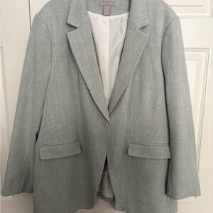 H&M Sage Green Textured Blazer